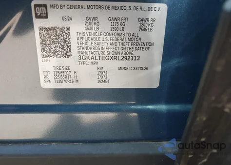 2024 GMC Terrain Awd Sle from USA, damaged, VIN 3GKALTEGXRL292313